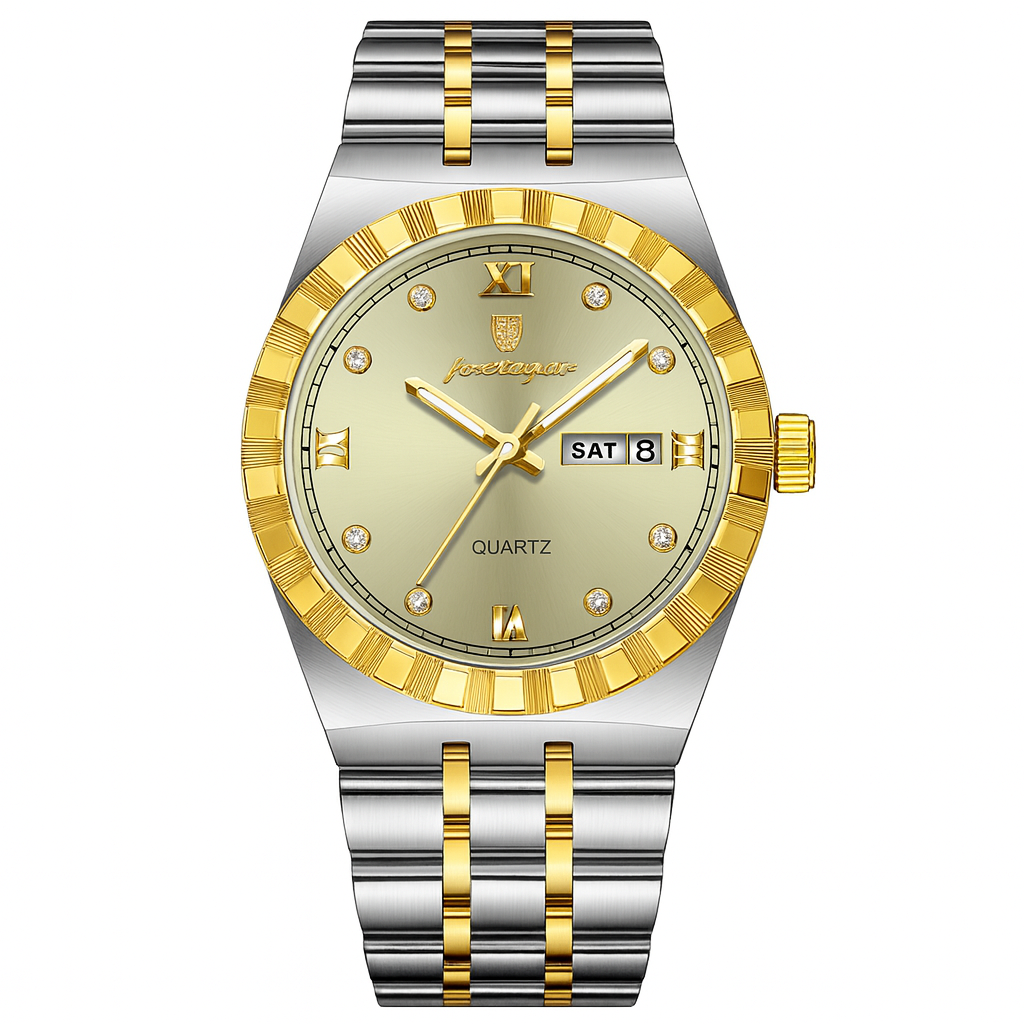 31mm Date Women's Gold Grey Watch