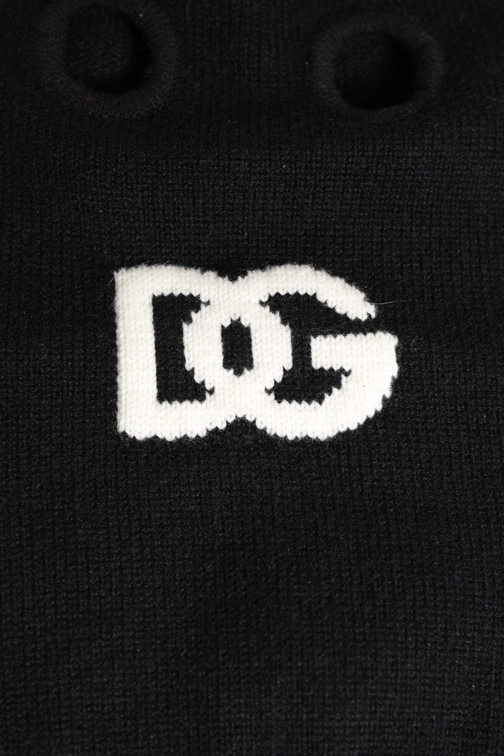 Dolce & Gabbana Black Cashmere Knitted Ski Mask Balaclava Hat