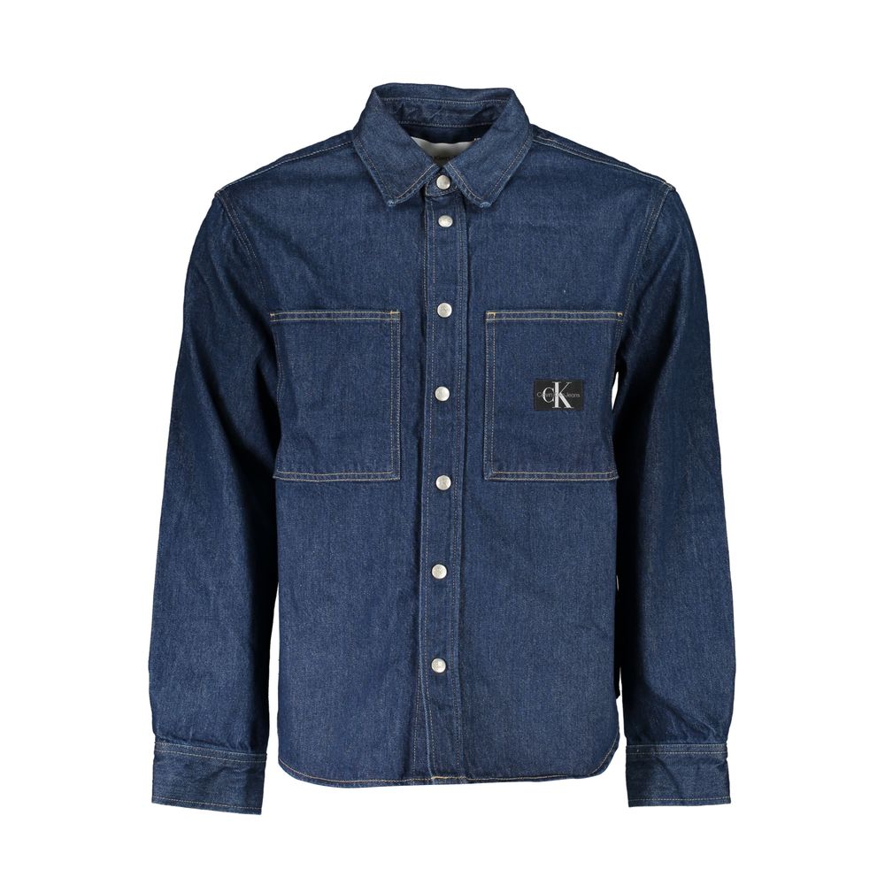 Calvin Klein Blue Cotton Men Jacket