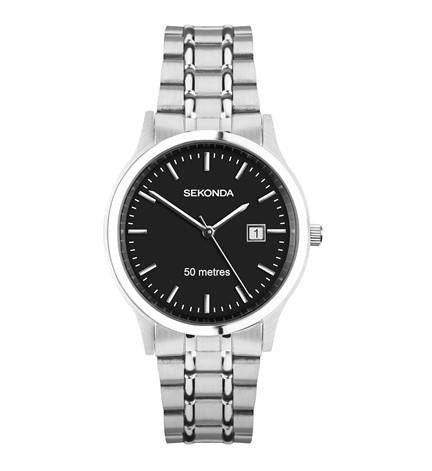 Sekonda Mens Dated Basic Classic Style Stainless Steel Bracelet Watch 3730