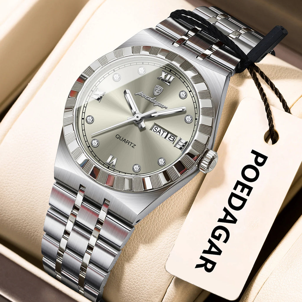 31mm Date Women's Silver Grey Watch