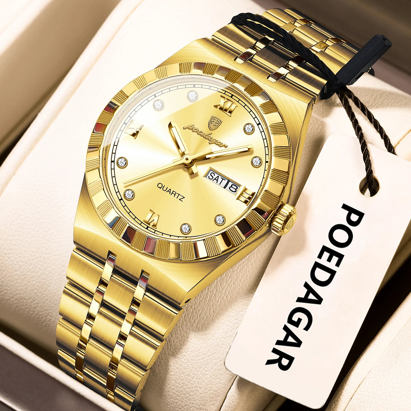 31mm Date Women's Gold Watch