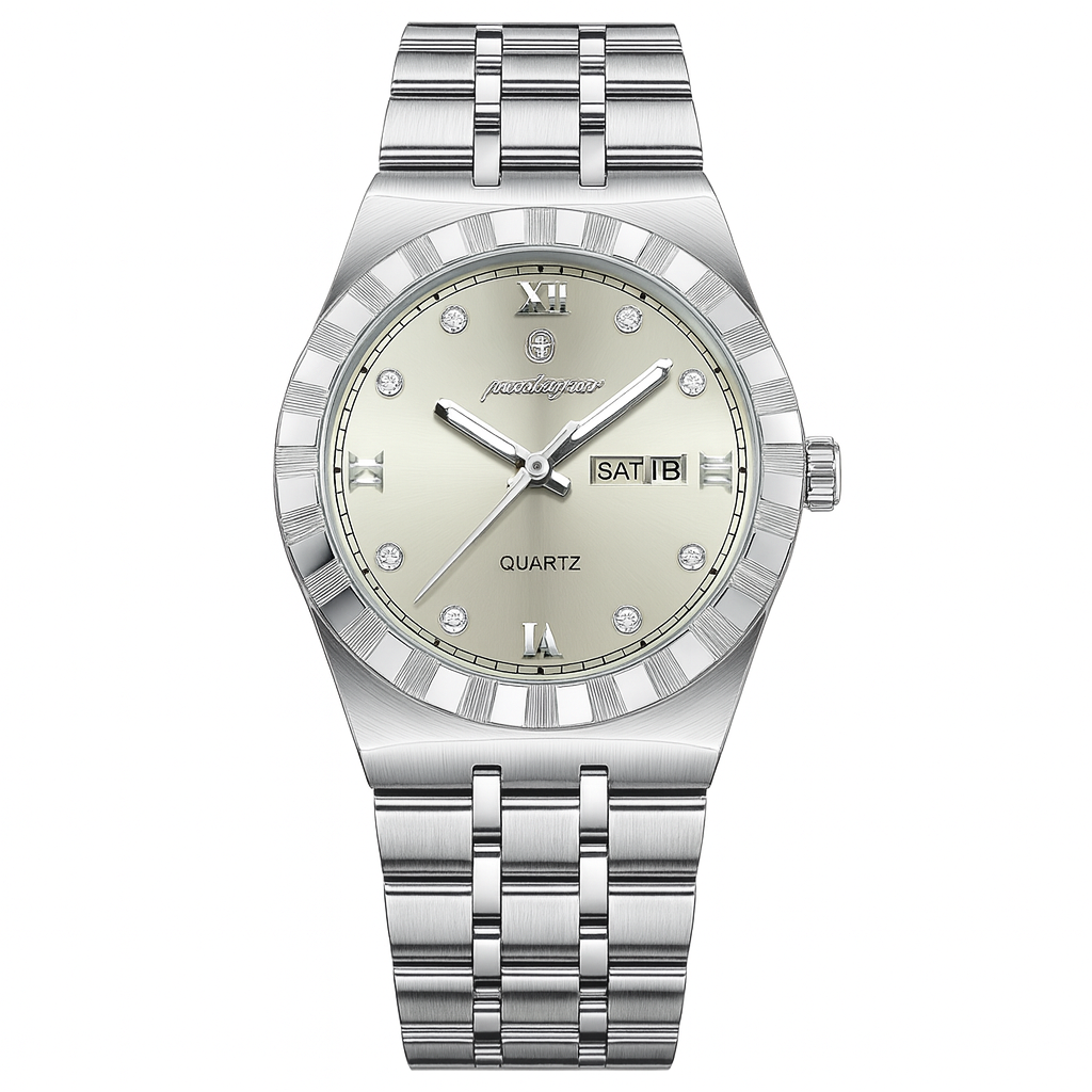 31mm Date Women's Silver Grey Watch