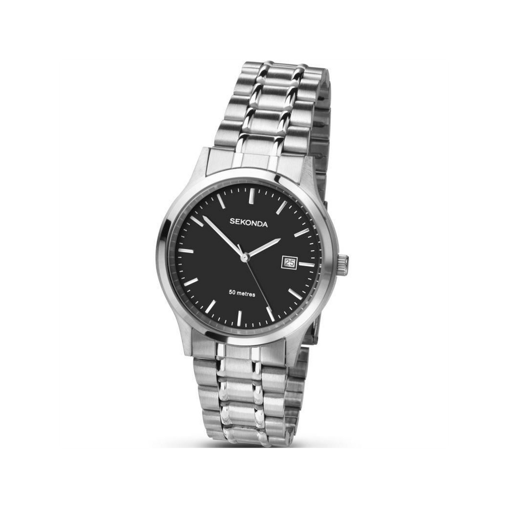 Sekonda Mens Dated Basic Classic Style Stainless Steel Bracelet Watch 3730