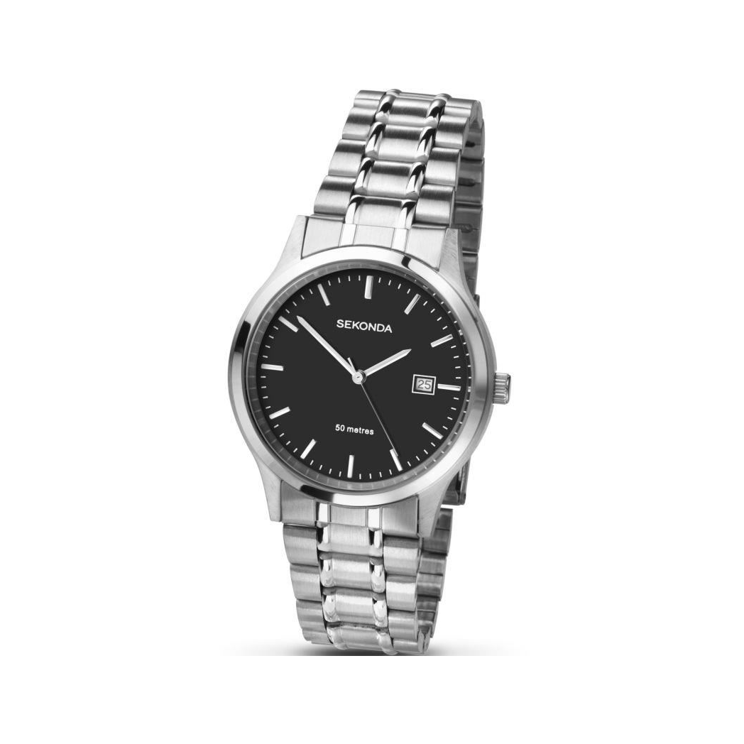 Sekonda Mens Dated Basic Classic Style Stainless Steel Bracelet Watch 3730